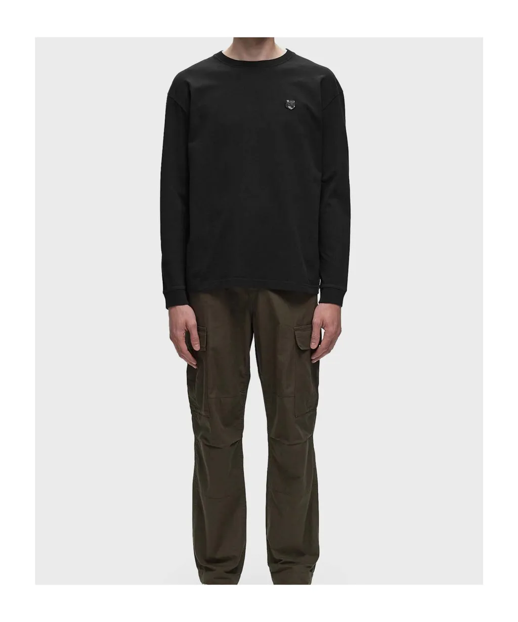 Bold Fox Head Patch Long-Sleeved T-Shirt