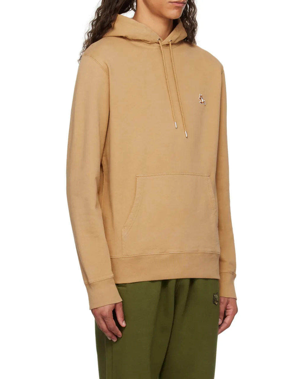 Bold Fox Head Patch Drawstring Hoodie
