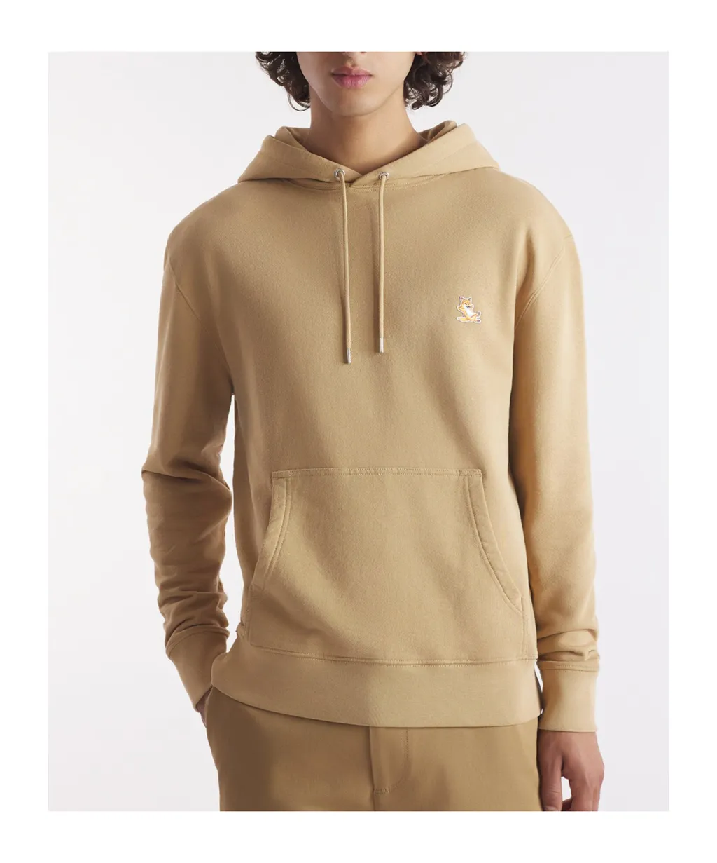 Bold Fox Head Patch Drawstring Hoodie