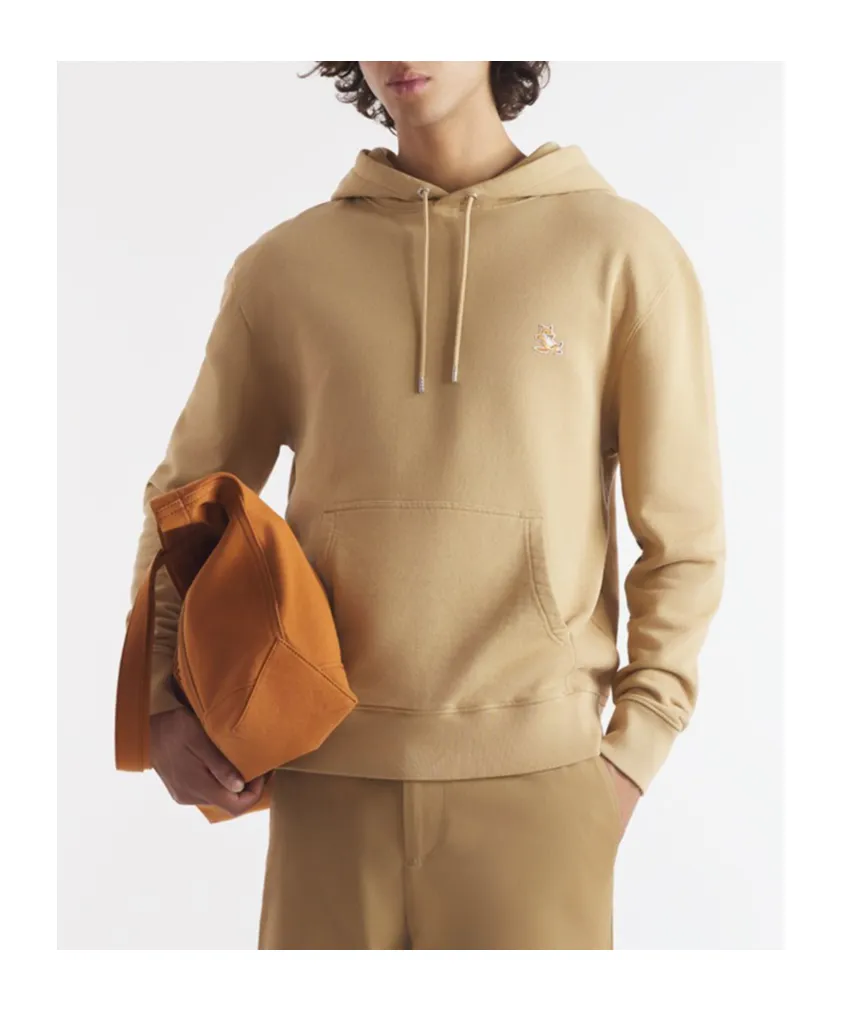 Bold Fox Head Patch Drawstring Hoodie