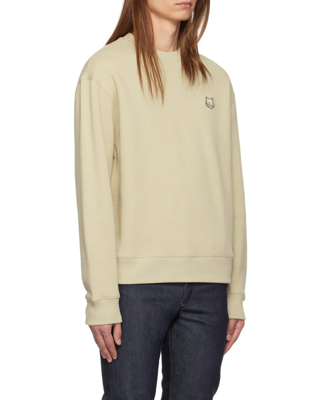 Bold Fox Head Patch Crewneck Sweatshirt