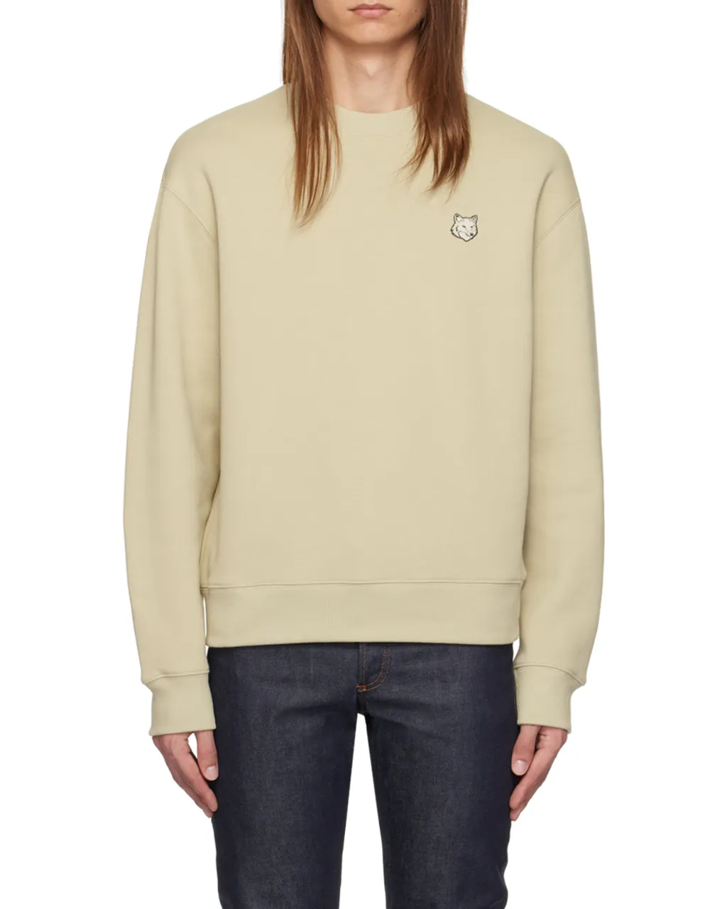 Bold Fox Head Patch Crewneck Sweatshirt