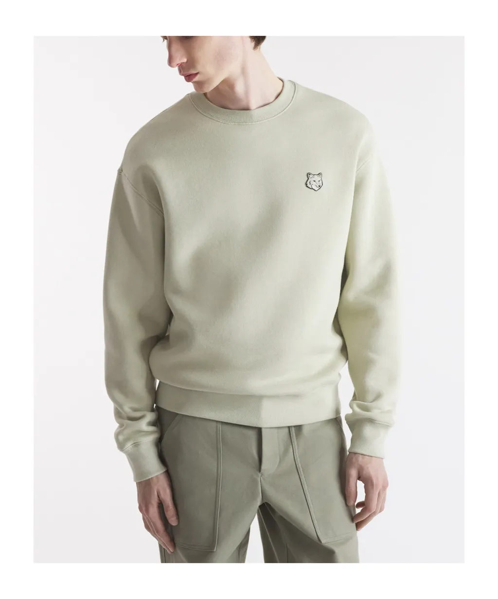 Bold Fox Head Patch Crewneck Sweatshirt