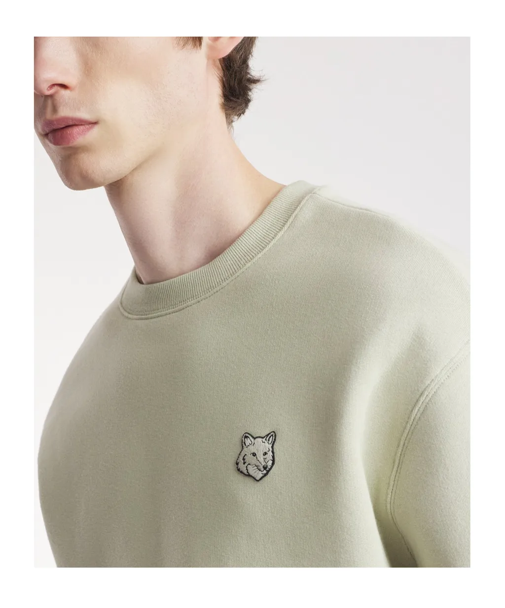 Bold Fox Head Patch Crewneck Sweatshirt