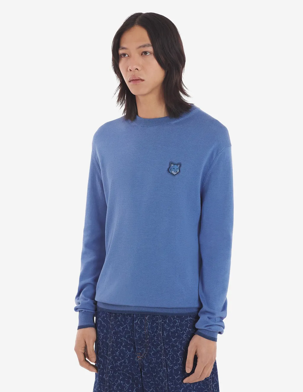 Fox Head Patch Fine-Knit Jumper
