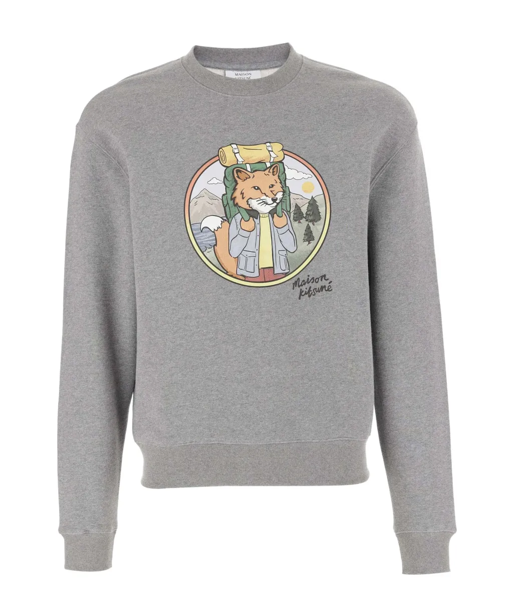 Fox Printed Crewneck Sweatshirt