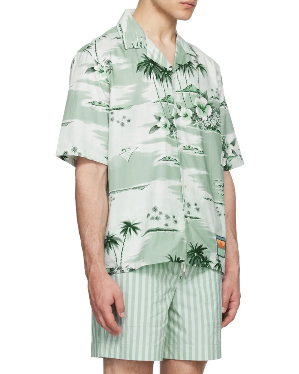 Resort Pattern Short-Sleeved Shirt