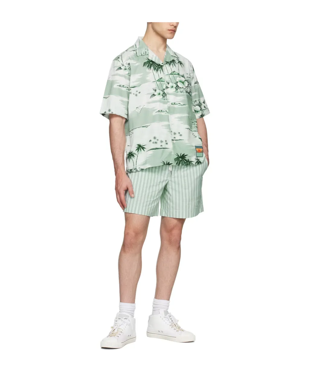 Resort Pattern Short-Sleeved Shirt