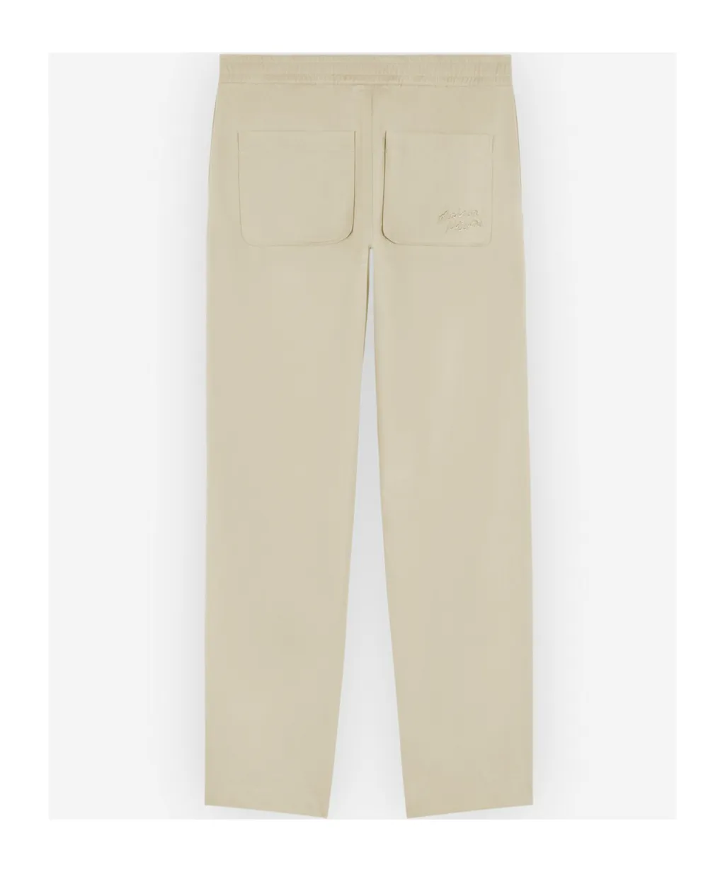 Logo Embroidered Straight-Leg Trousers
