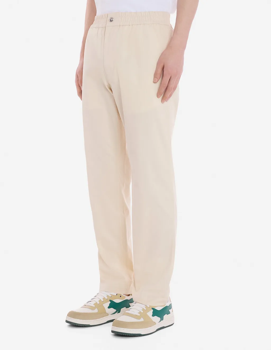 Logo Embroidered Straight-Leg Trousers