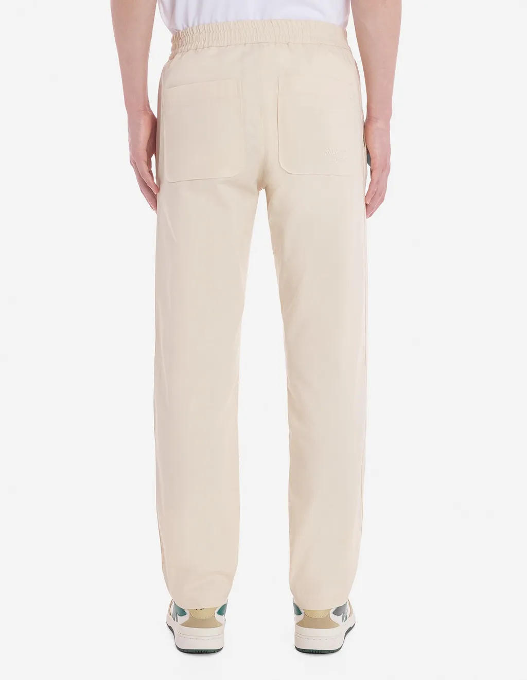 Logo Embroidered Straight-Leg Trousers