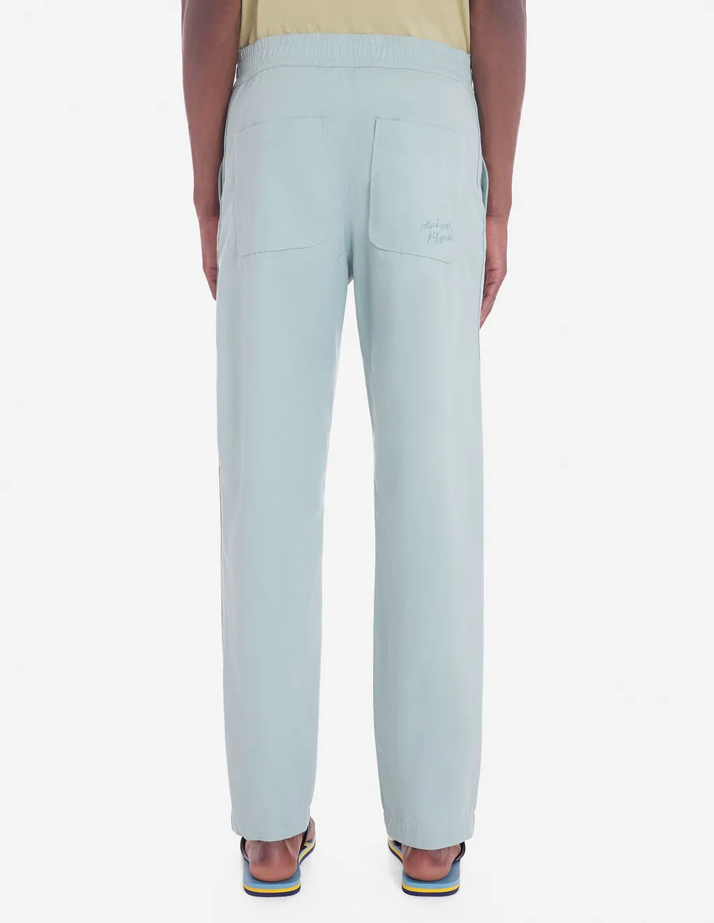 Logo Embroidered Straight-Leg Trousers