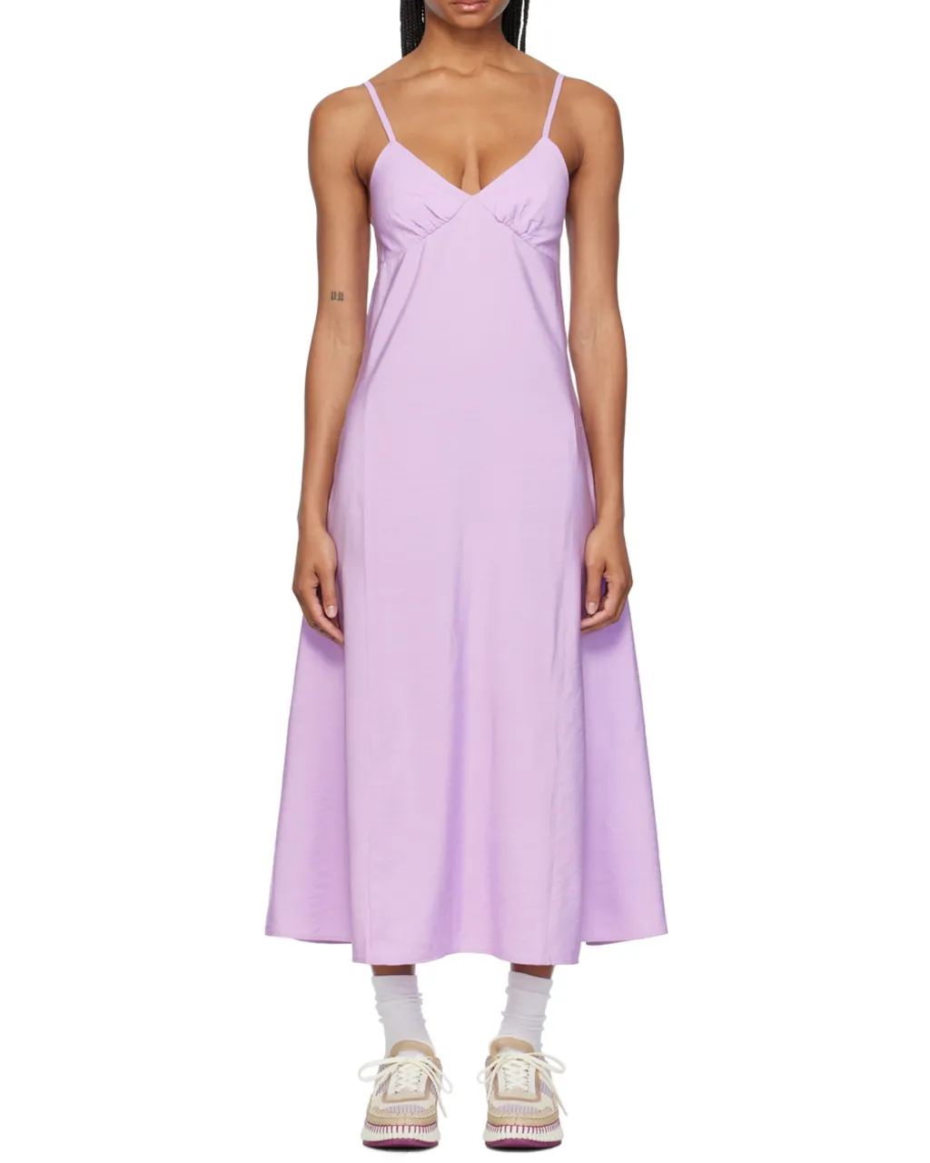 Sleeveless V-Neck Flared Dress