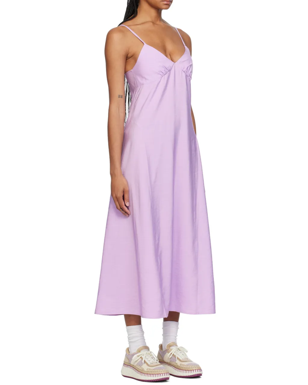 Sleeveless V-Neck Flared Dress