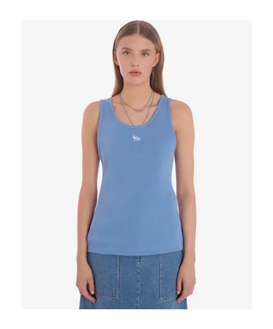 Logo-Embroidered Cotton Tank Top