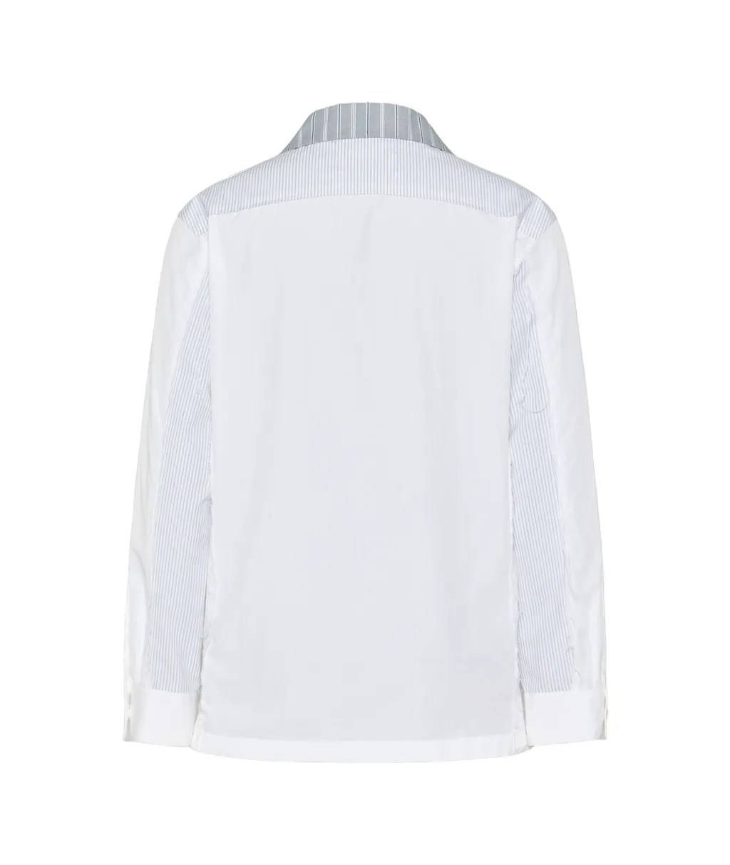 Patchwork Pinstripe Shirt