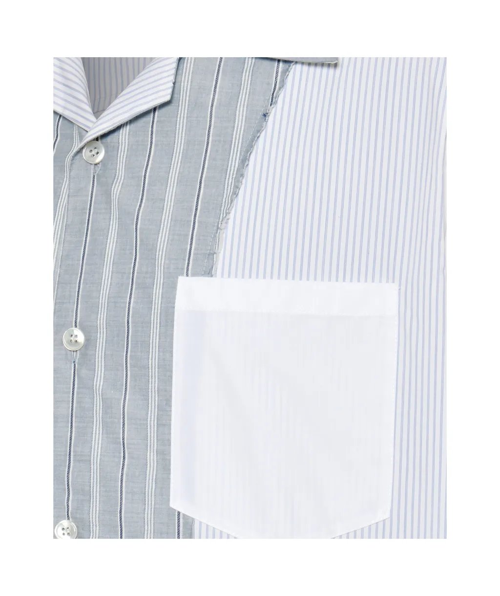 Patchwork Pinstripe Shirt