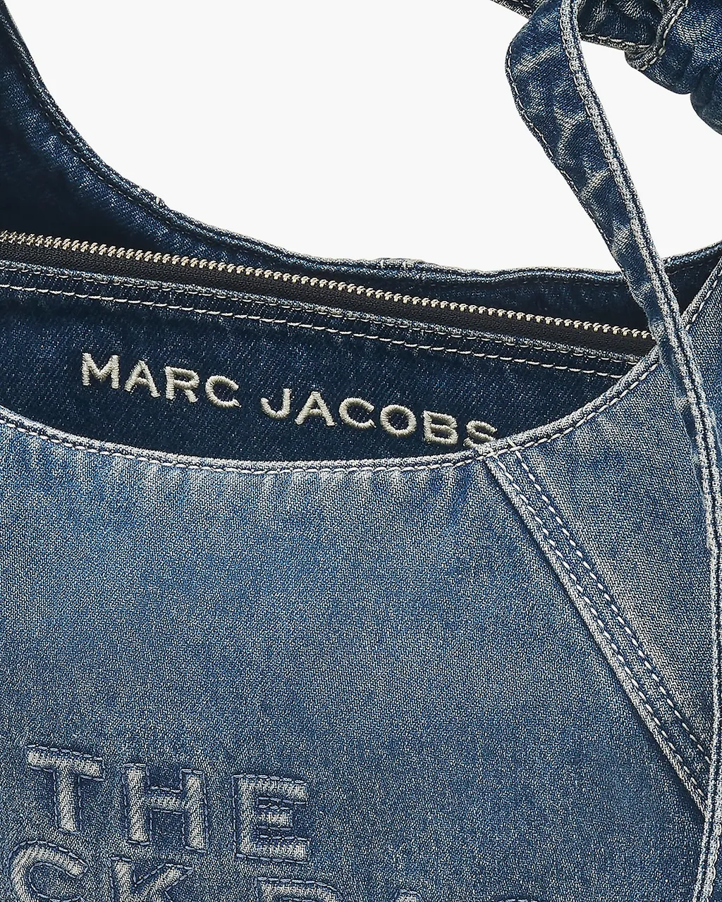 The Bow Denim Sack Bag