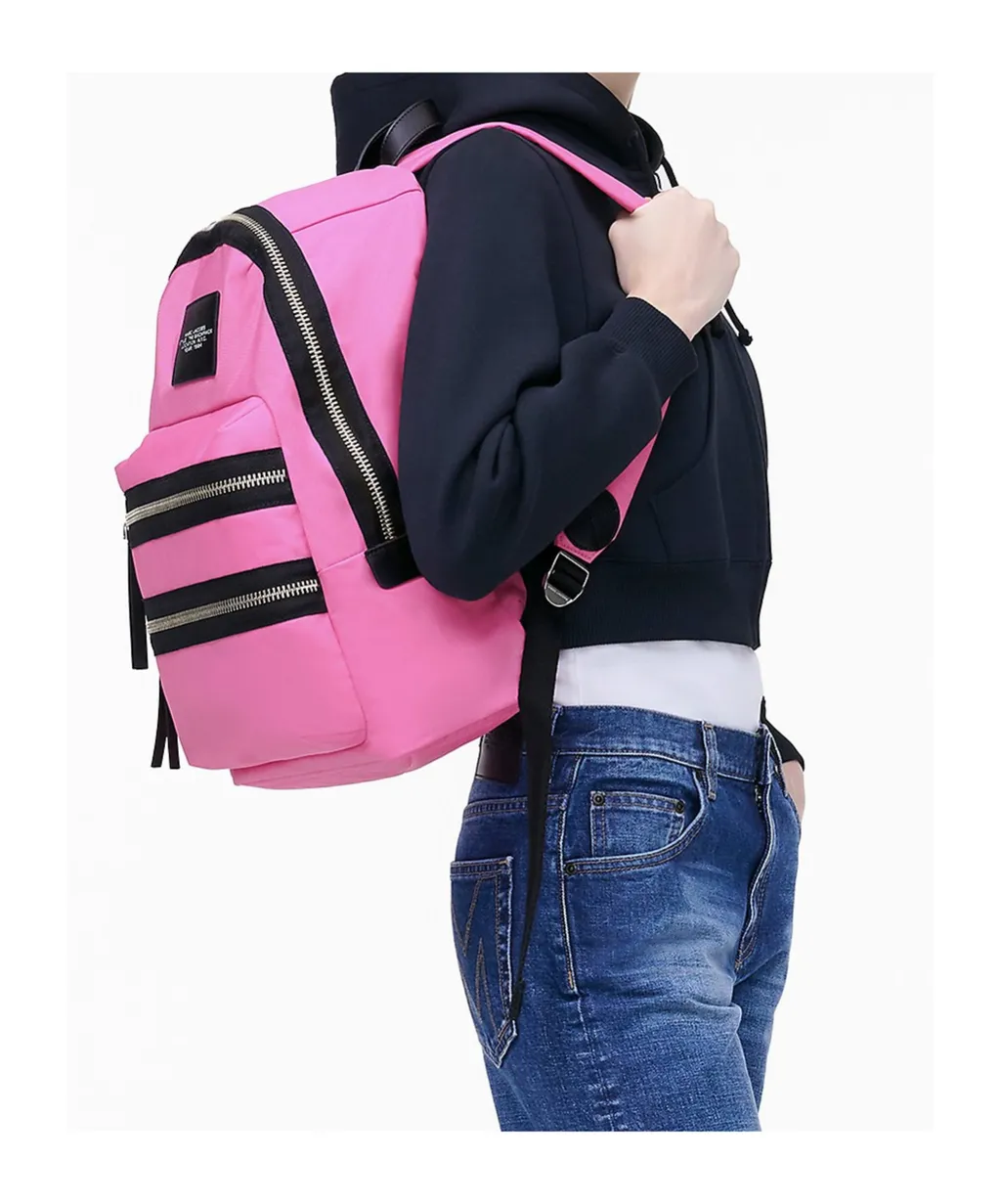 The Biker Logo-Patch Zipped Large Backpack