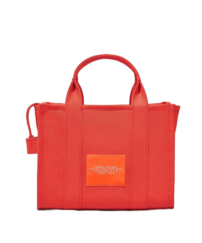 Logo Printed Zip-Up Small Tote Bag