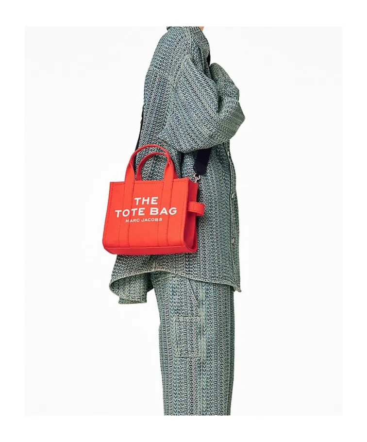Logo Printed Zip-Up Small Tote Bag
