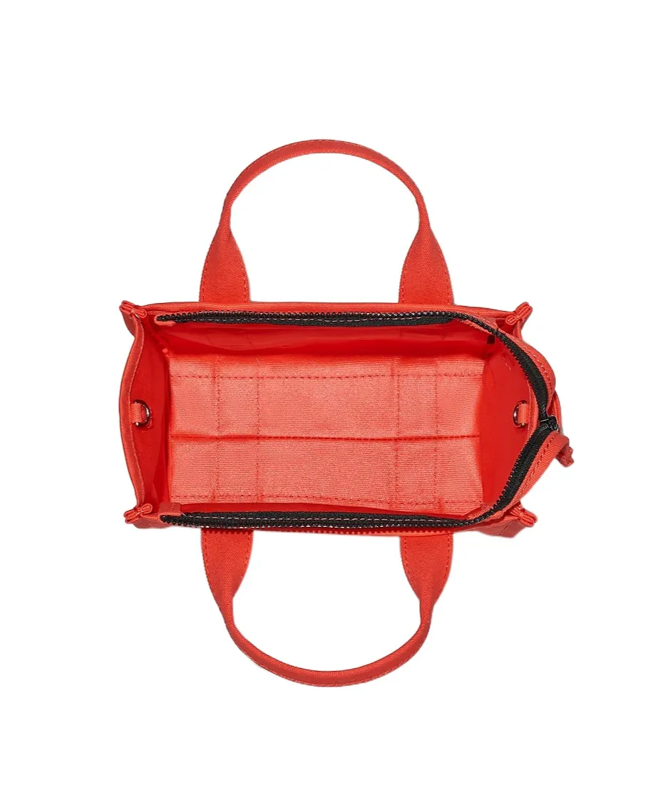 Logo Printed Zip-Up Small Tote Bag