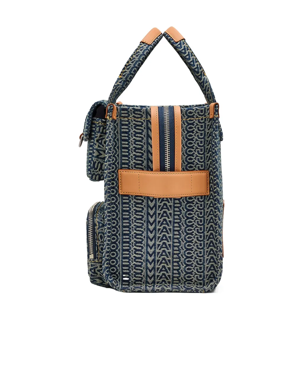Monogram Denim Medium Tote Bag