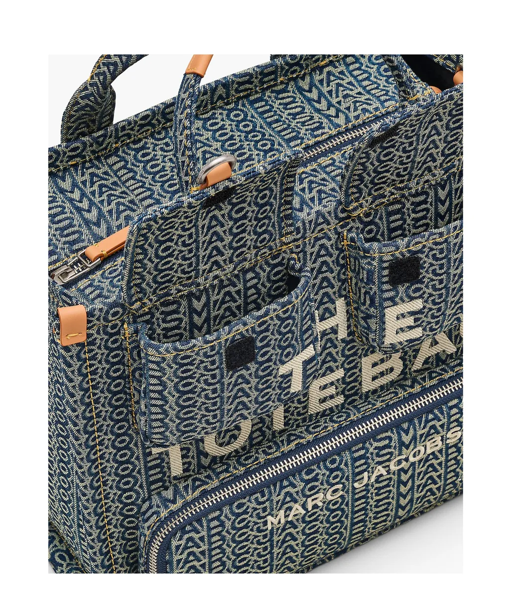 Monogram Denim Medium Tote Bag