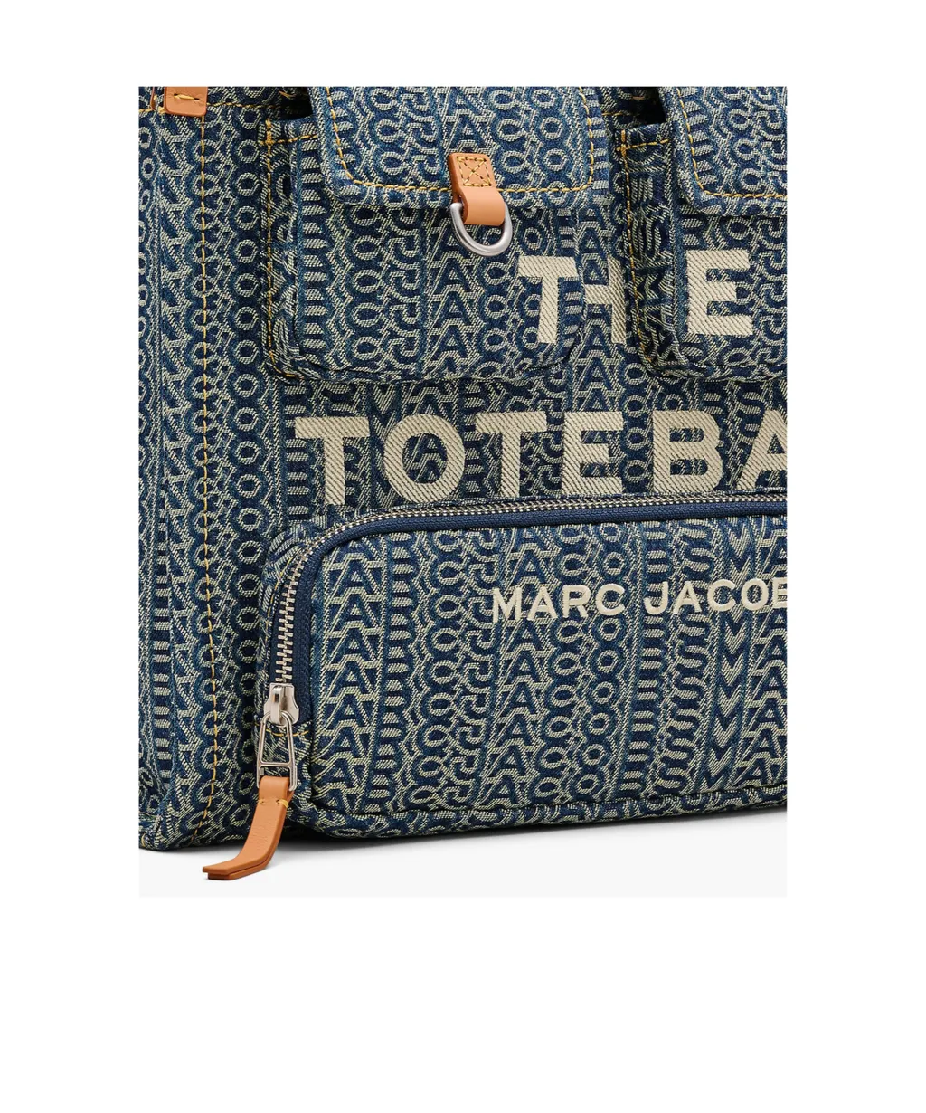 Monogram Denim Medium Tote Bag