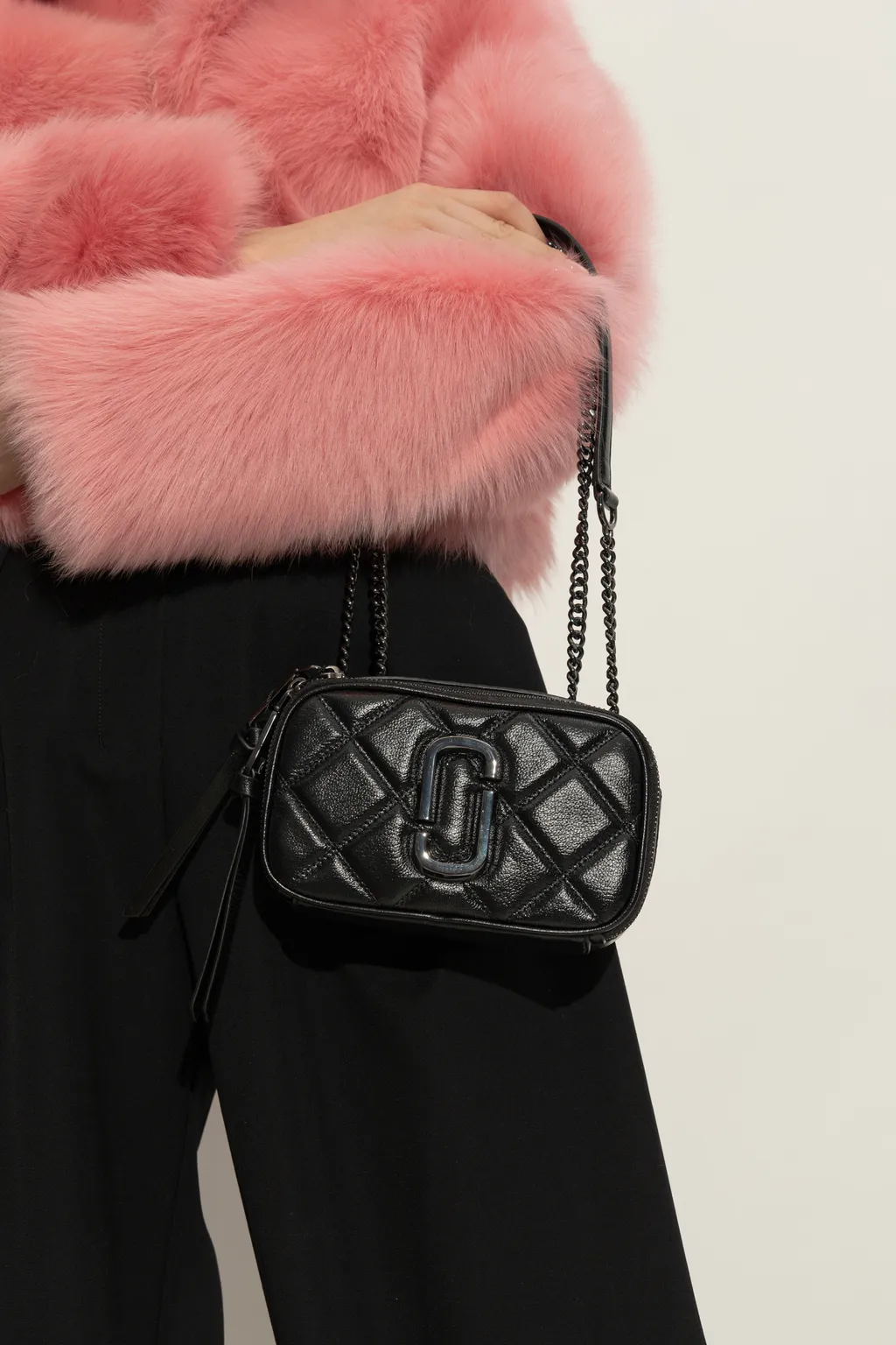 The Quilted Leather Chain Snapshot Bag
