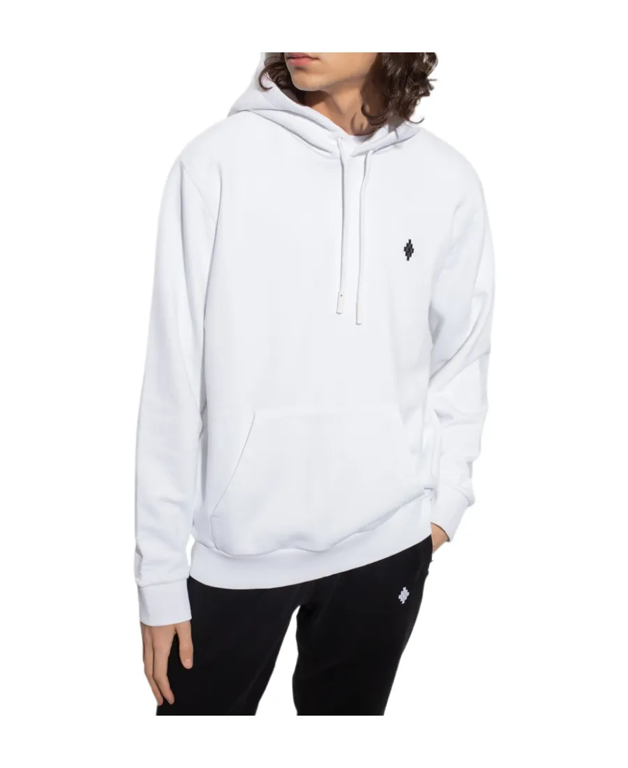 Cross-Motif Cotton Hoodie