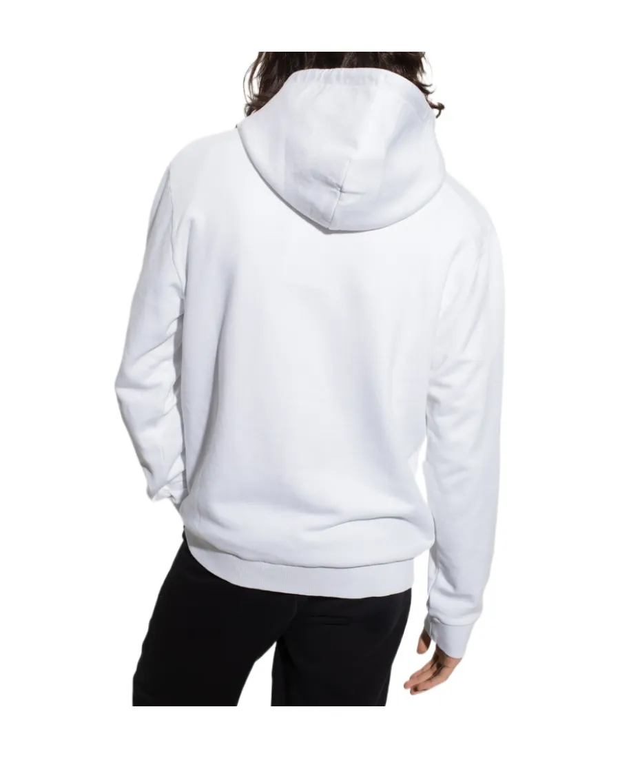 Cross-Motif Cotton Hoodie