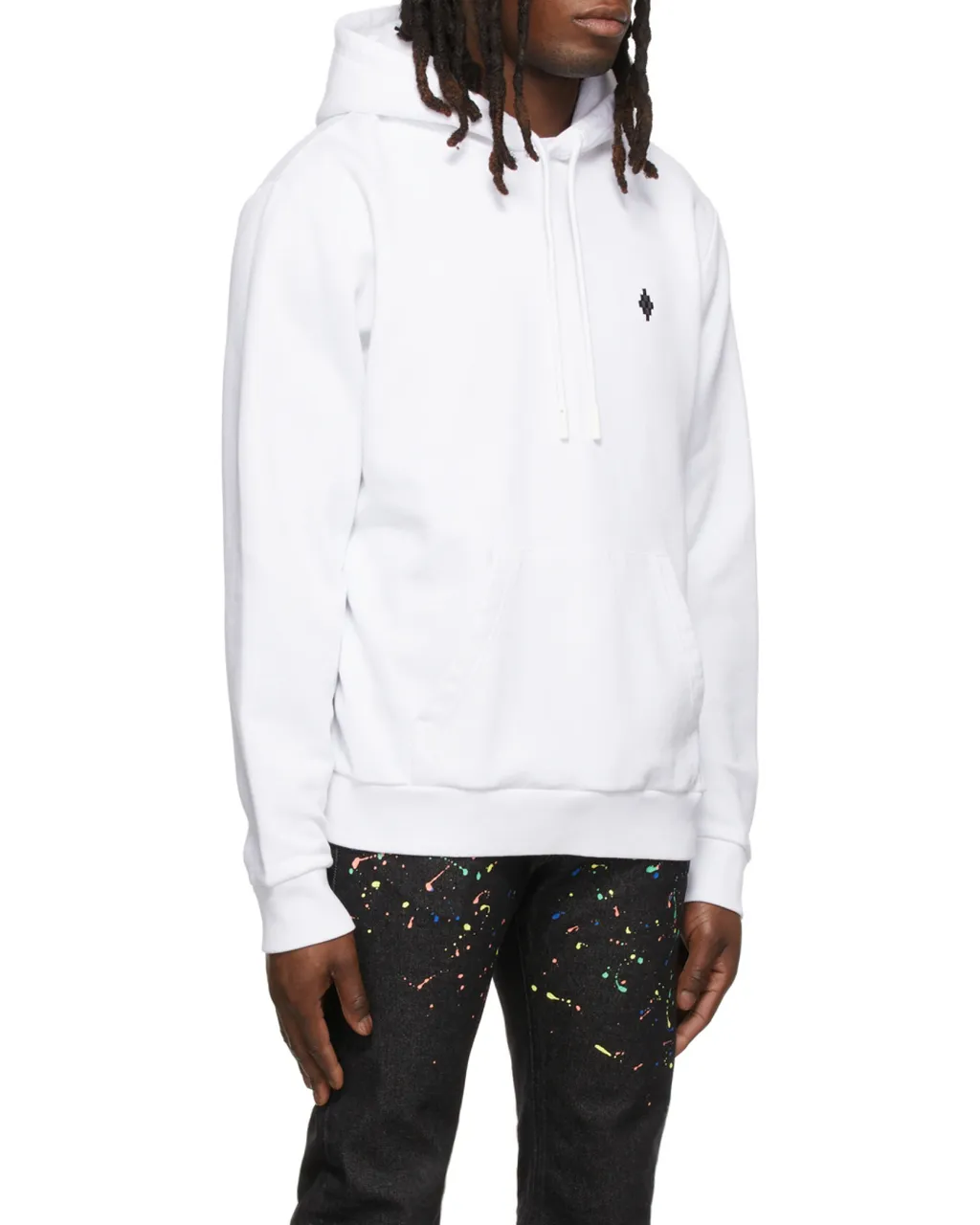 Cross-Motif Cotton Hoodie