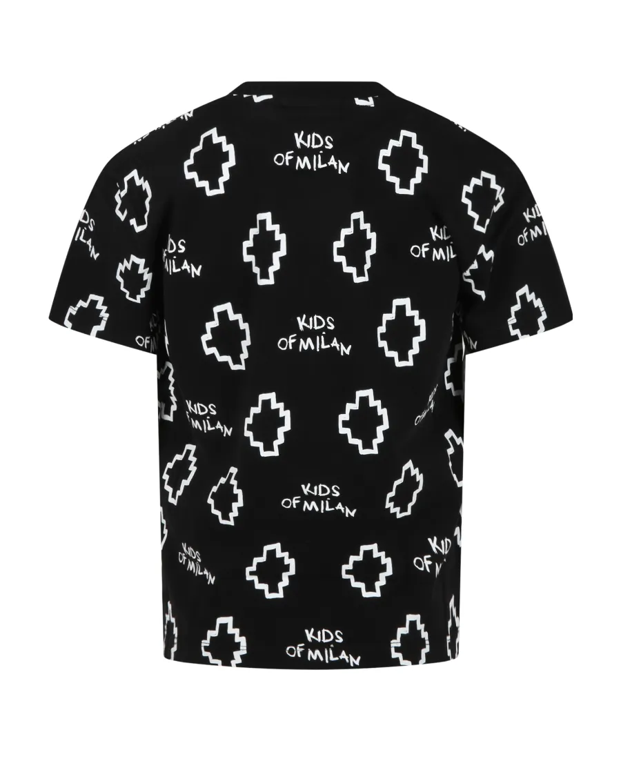 County Of Milan Kids Logo Printed Crewneck T-Shirt