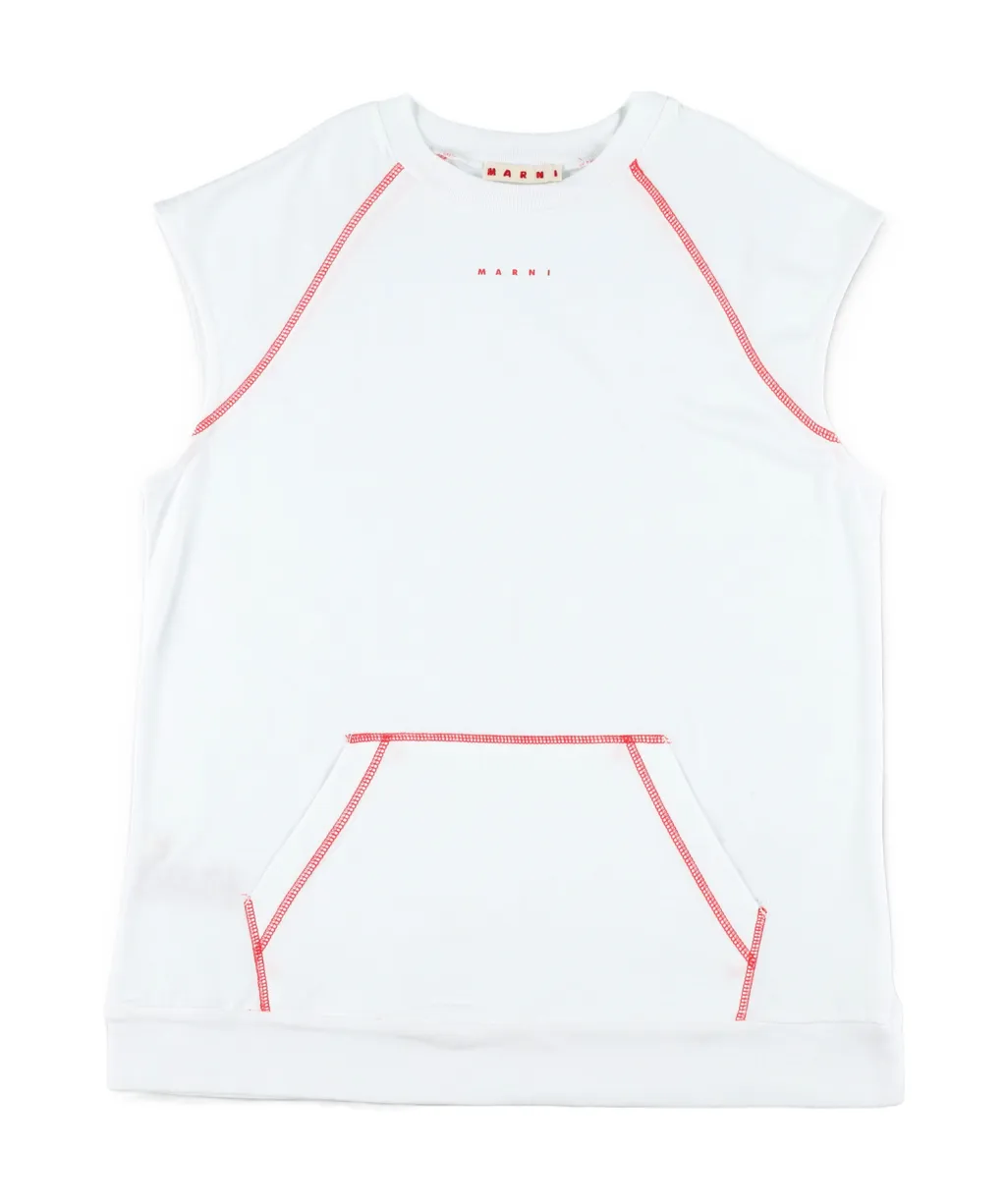 Logo Printed Sleeveless Dress