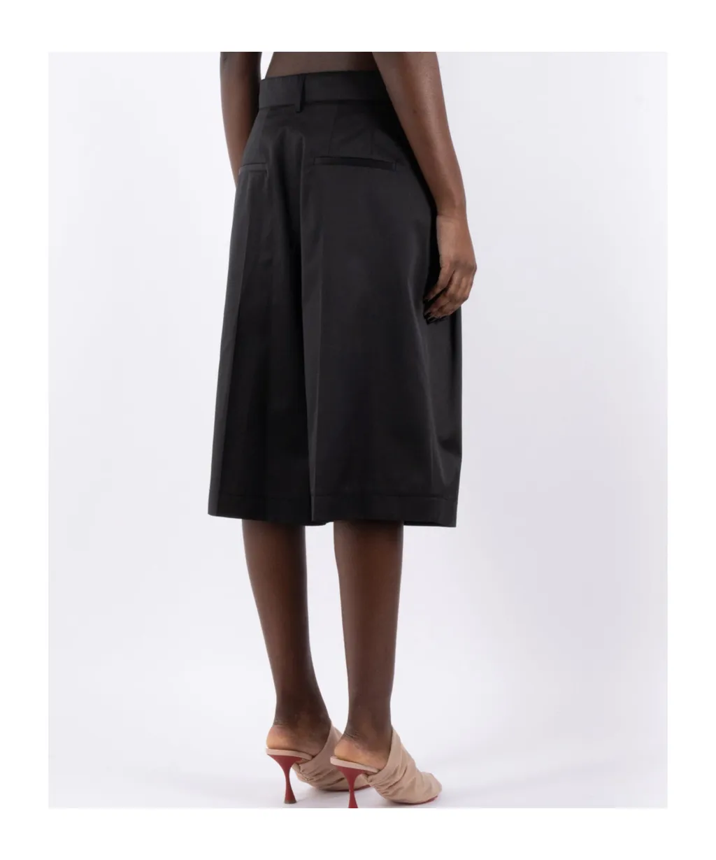Logo Embroidered Knee-Length Shorts