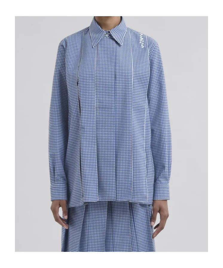 Wool Blend Checked Shirt
