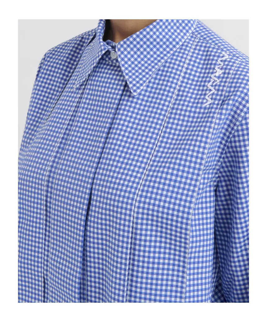 Wool Blend Checked Shirt
