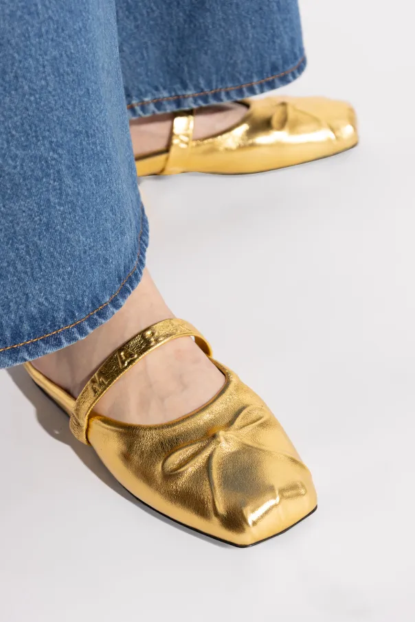 Metallic Effect Slip-On Slippers