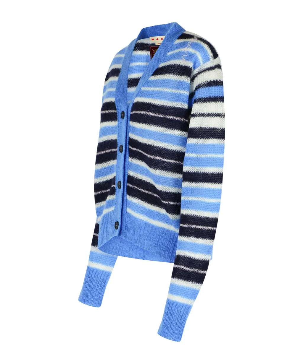 V-Neck Striped Cardigan