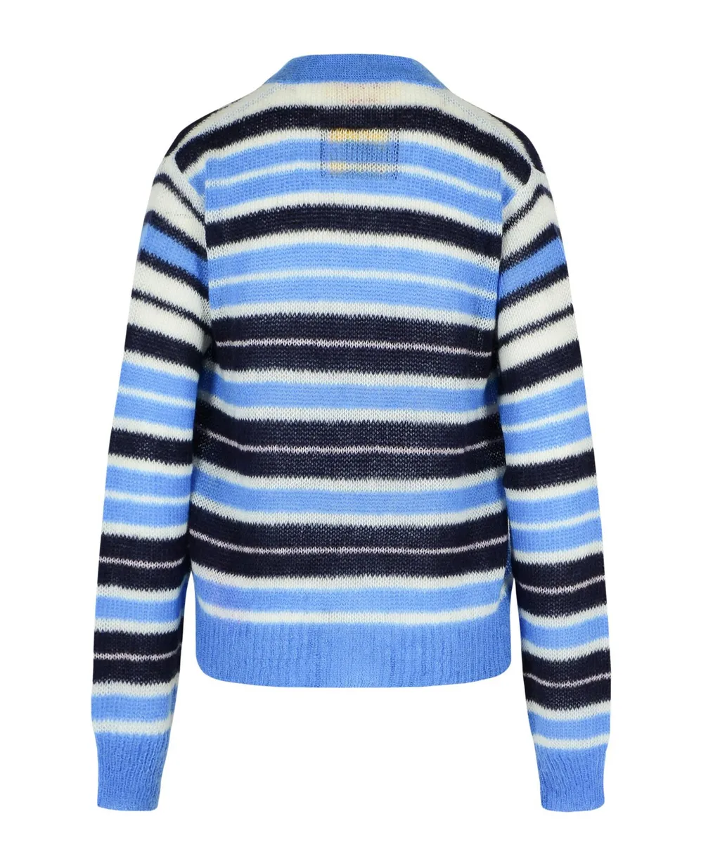V-Neck Striped Cardigan