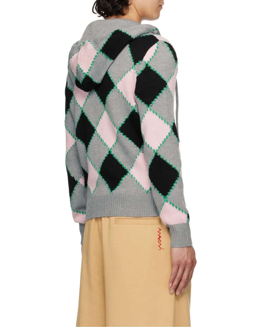 Checked Kitted Cardigan