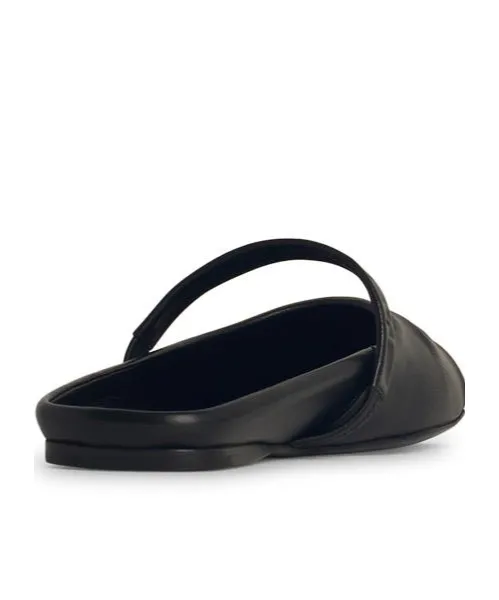 Logo Debossed Square Toe Loafers