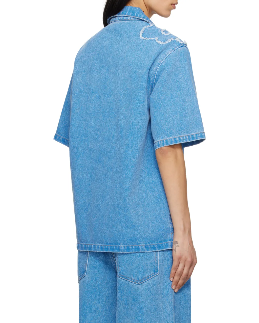 Logo Embroidered Denim Shirt