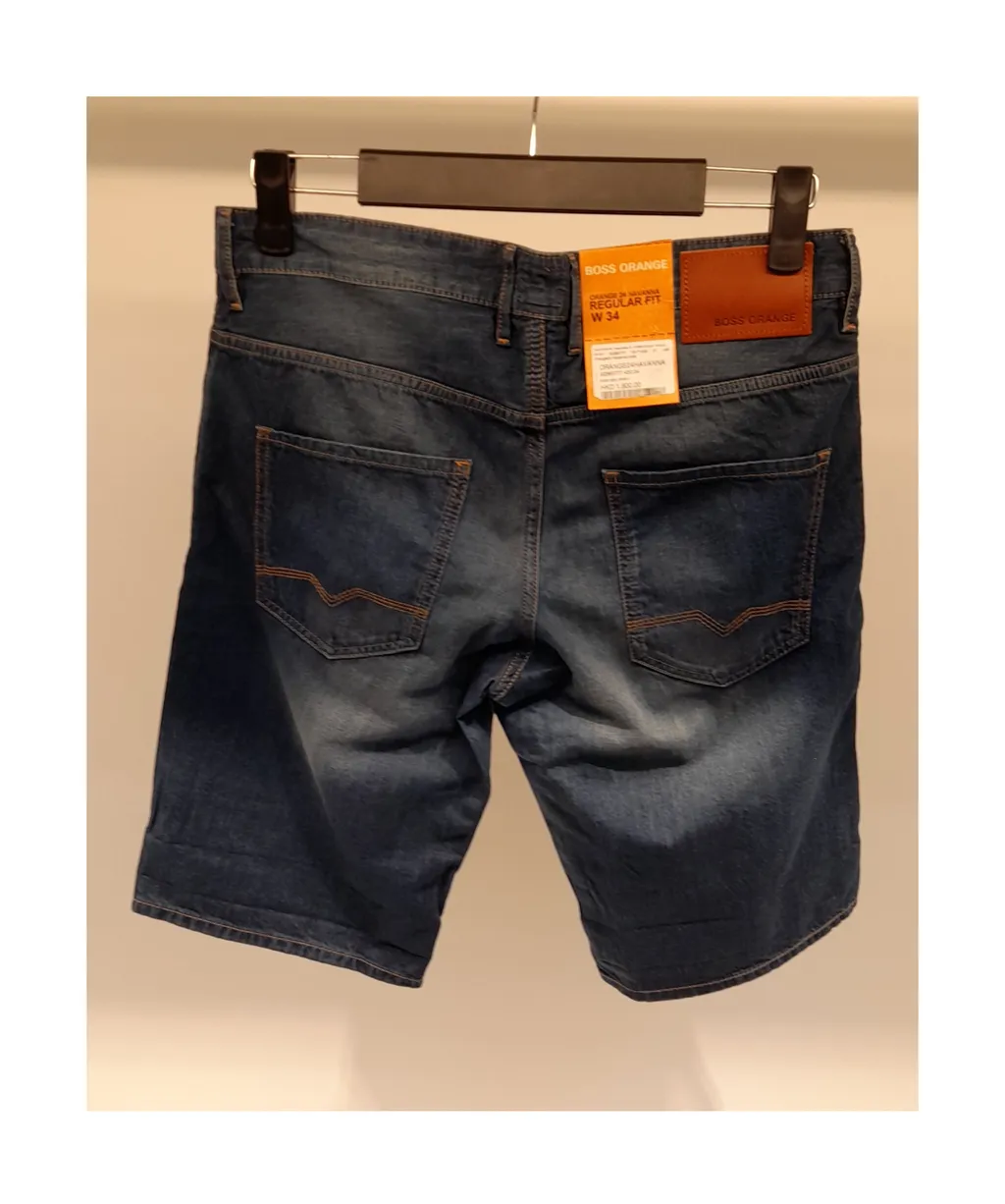Faded Five-Pocket Denim Shorts