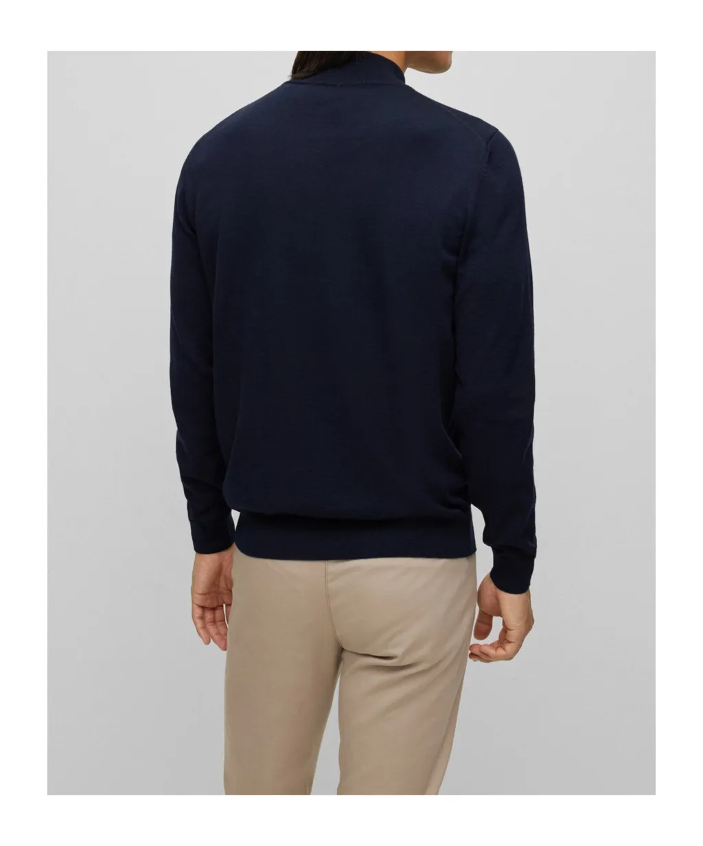 Zip-Up Virgin Wool Cardigan