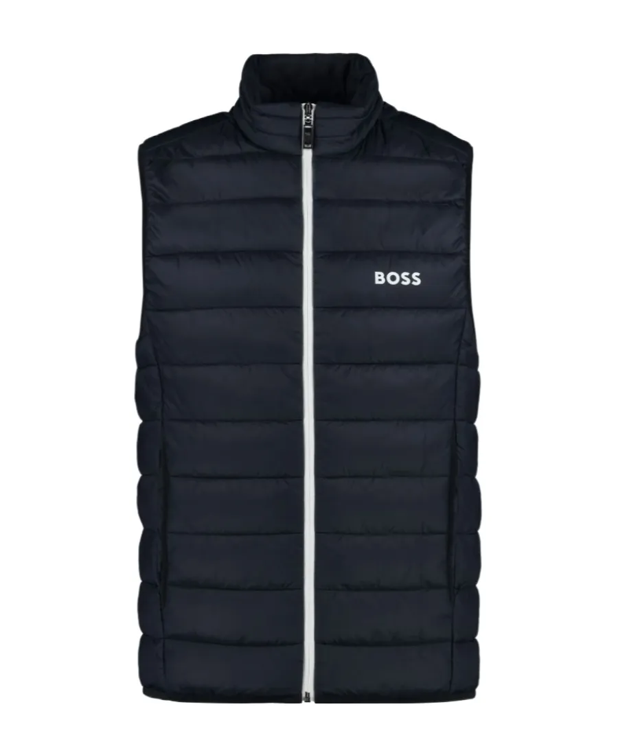 Water-Repellent Logo-Printed Zipped Gilet