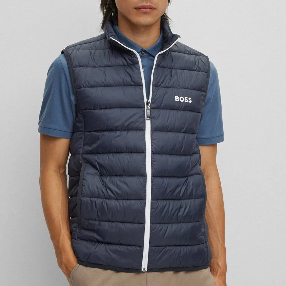 Water-Repellent Logo-Printed Zipped Gilet