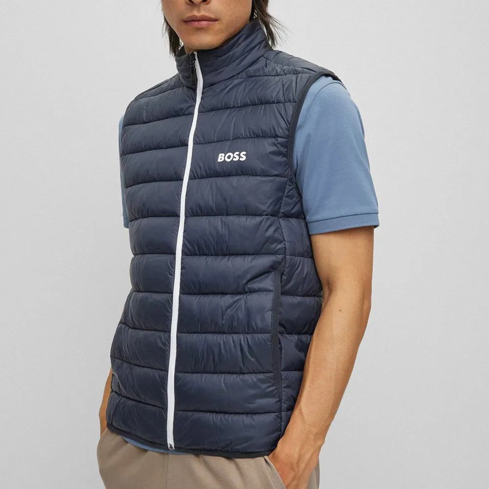 Water-Repellent Logo-Printed Zipped Gilet