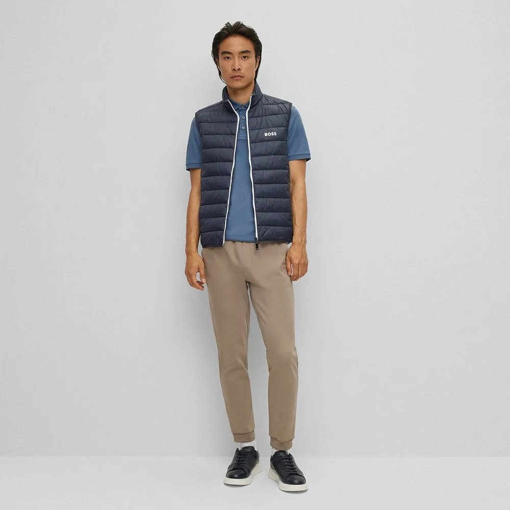 Water-Repellent Logo-Printed Zipped Gilet